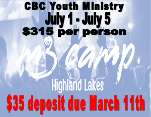 CBC Youth Summer Camp 2024 @ Highland Lakes @ Spicewood